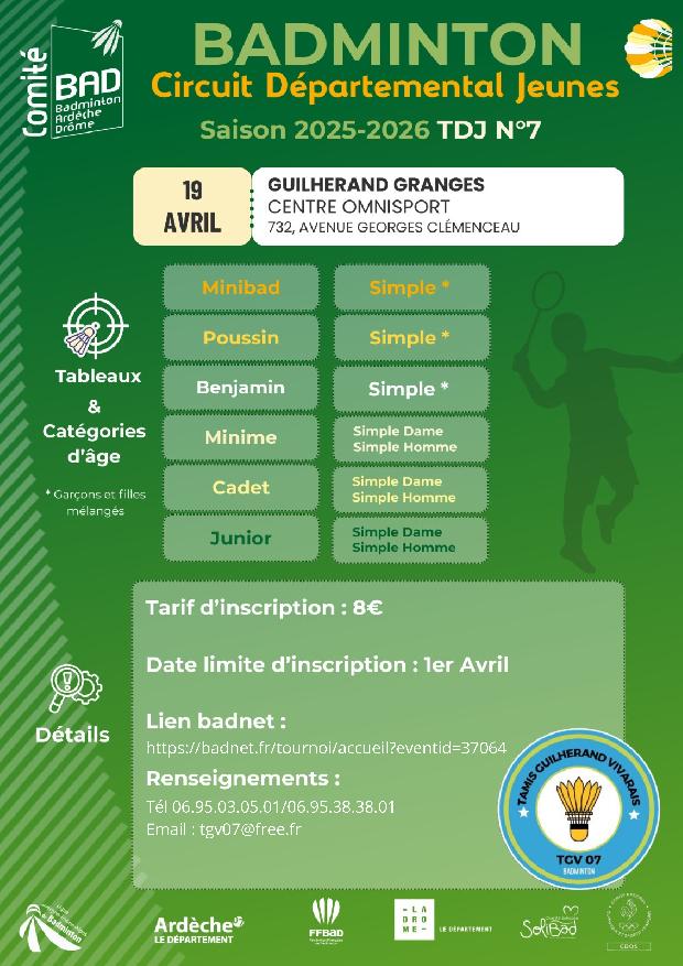 Circuit Jeune Départemental 07 - TDJ n°7